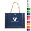Two-tone Jute Tote Bag