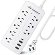 Surge Protector Power Strip with 8 AC Outlets and 3 USB Port
