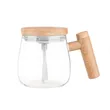 Electric High Borosilicate Self Stirring Glass  Coffee Mug