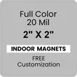 Magnet - 2" x 2" - Round Corners