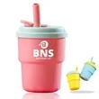 12 oz Student Drinking Mug with Silicone Straw and Lid