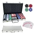 Aluminum Case Poker Set W/  500 Chips for Texas Holdem