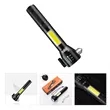 Portable COB Emergency Flashlight with Car Safety Hammer