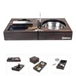 Travel Foldable Cigar Ashtray Stainless Steel Liner Gift Set