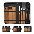 Wooden BBQ Tool Set with Chopping Board