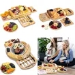 Bamboo Cheese Charcuterie Board Knife Set with Round Tray