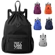 Drawstring Backpack Sports Gym Bag with Shoes Compartment