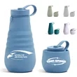 20 oz. Travel Collapsible  Reusable Silicone Water Bottles