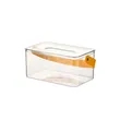 Clear Acrylic Napkin Box with Leather Handles