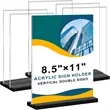8.5 x 11 T Shape Double Sided Acrylic Sign Holder