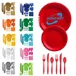 Party Supplies Set Paper Disposable Plates Cups Plastic