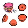 Portable Pet Collapsible Bowls for Parking and Traveling