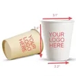 8 oz Eco Friendly Paper Cup White Digital