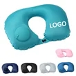 Inflatable U-Shaped Travel Neck Pillow