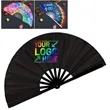 Large Clark Fan Handheld Folding Festival Party Dance Fabric