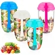 Salad Cup with Lids and Fork Fresh Shaker Container