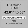 42.01 to 56 Square Inches Outdoor Magnets - 30 Mil