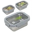 Heat N Eat Microwaveable Stainless Steel Lunch Box with Vent