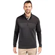 Cutter & Buck Traverse Stretch Eco Stripe Quarter Zip Men...