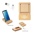 Bamboo Multi-Port USB Hub With Phone Holder & Sticky Notes
