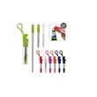 Bottle Opener Keychain Retractable Straw Set