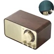 Wood Cabinet Mini Bluetooth Speaker with FM Tuner