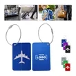 Aluminium Luggage Tags Card Holders W/ Stainless Steel Loops