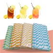 MOQ 5000pcs Disposable Striped Paper Straws Factory Direct