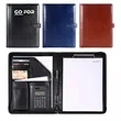 Custom All-in-One Luxury Business Leather Zippered Padfolios