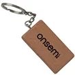 Rectangle Wood Keychain