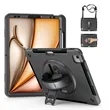iPad 13 Air M2 2024 and M3  Hand strap Case w/Shoulder Strap