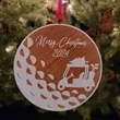 Custom Printed Hardwood Golf Ball Ornament