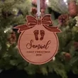 Custom Engraved Hardwood First Christmas Ornament