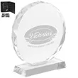 Round Edge Branded Crystal Glass Awards