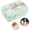 1L Thickened Portable Insulated Lunch Box (With Cutlery Set)