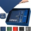 A5 Leather Notebook Thermos Bottle With Pen Set Gift