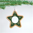Mixed Media Clear Star Christmas Ornament with Alder Accent