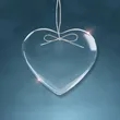Crystal Heart Shaped Holiday Ornament