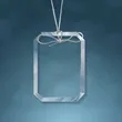 Crystal Beveled Edge Rectangle Christmas Ornament