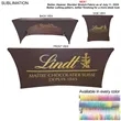 Sublimated 6' Stretch Fit Table Throw, Open Back