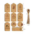 50 Pcs Kraft Paper Holiday Gift Tags With Strings