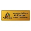 Texture Tone® Rectangle Metal Name Badges