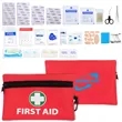 Portable 132-Piece First Aid Kit with Carabiner