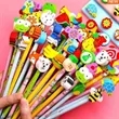 Custom Promotional gift pencil with cartoon eraser
