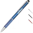 Twist Action Metal Pens w/ Stylus & Chrome Accent 2-in-1