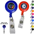 Retractable Round Badge Reel w/ Belt Clip