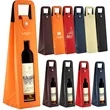 Single Bottle Premium Leather Reusable Wine Bag with Handle
