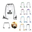 Clear Drawstring Stadium Backpacks Waterproof Gym Bag