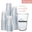16oz Disposable Plastic Party Cups PET Clear Glass