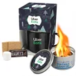 16 Oz Speckled Camp Mug w/Portable Campfire, S'mores Kit